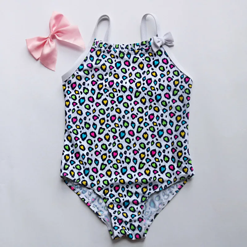 Детский слитный купальник с леопардовым принтом на возраст 2-8 лет | Спорт и