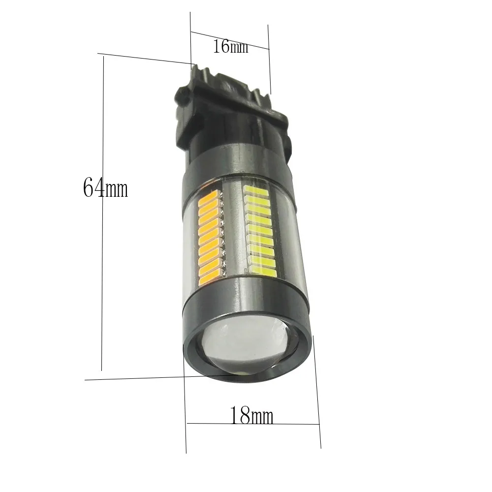 2 шт. Автомобильные светодиодные лампы T25 3157 66 SMD 12 В 4014 лм|12v car led lamp|car amber lightscar light |