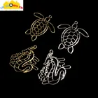 5 шт. Подвески в виде черепахи для рукоделия из смолы животное УФ Смола Дракон металлическая рамка Подвески Ювелирные изделия Аксессуары для изготовления