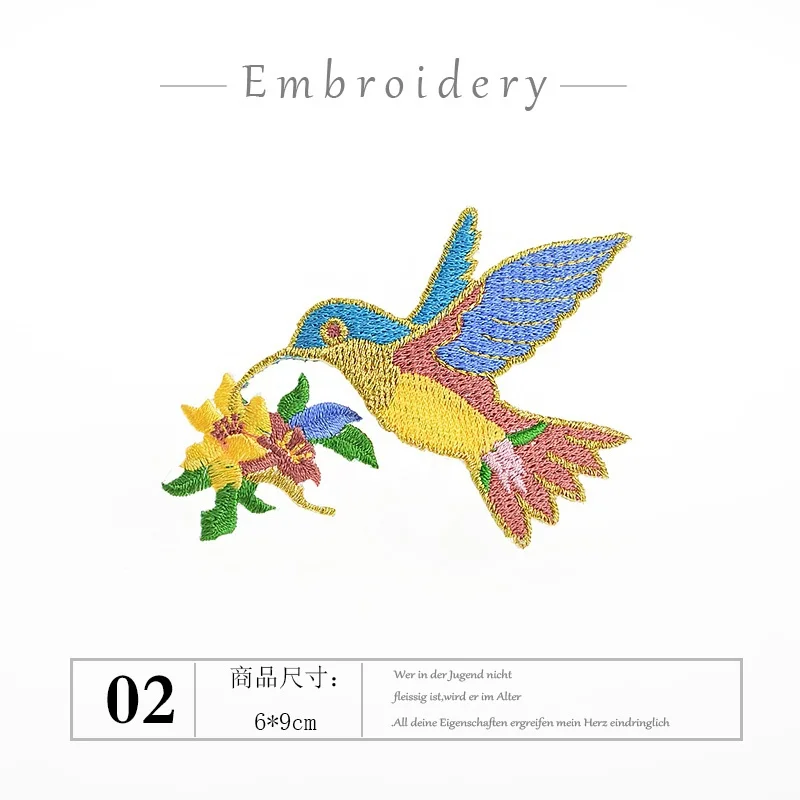 1 шт. вышивка золотой нитью павлин Феникс колибри патч аксессуары этнический