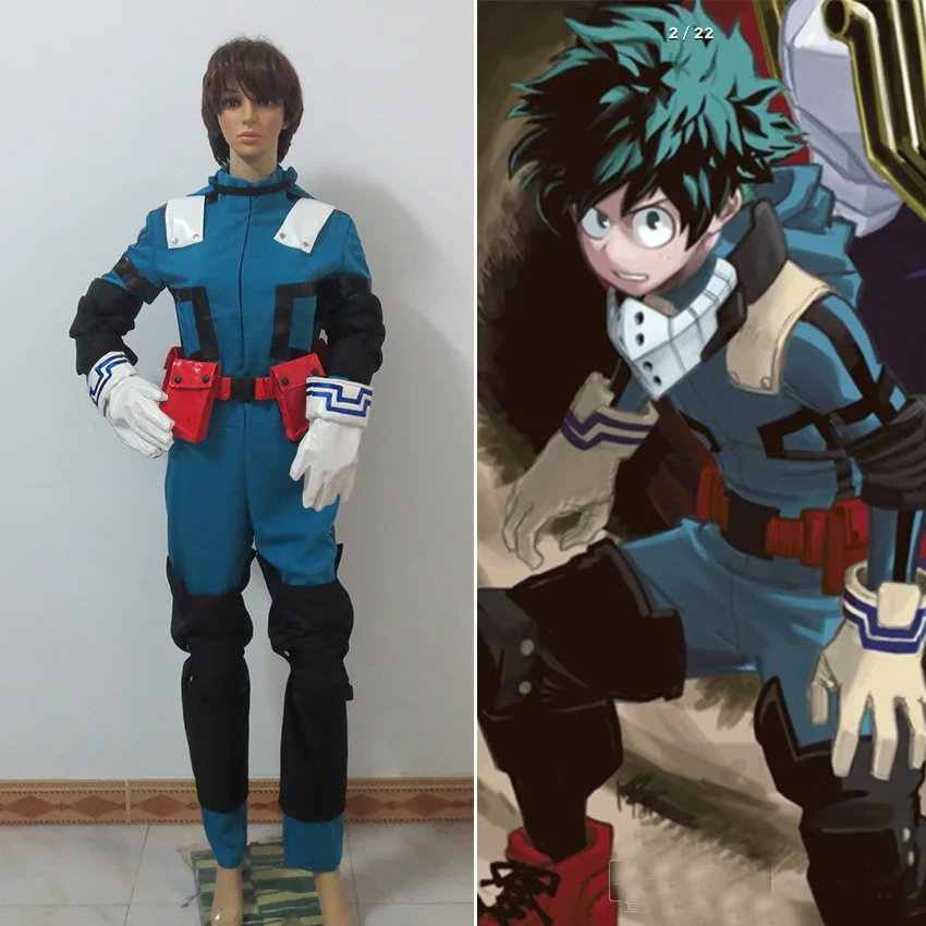 Боевая форма Midoriya Izuku униформа для Хэллоуина Рождественской вечеринки