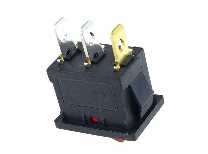 KCD1 ВКЛ-ВЫКЛ 3Pin лодка автомобиля кулисный переключатель 6A/10A 250 V/125 V AC красный желтый и зеленый цвета синий, синий, на пуговицах, Лучшая цена