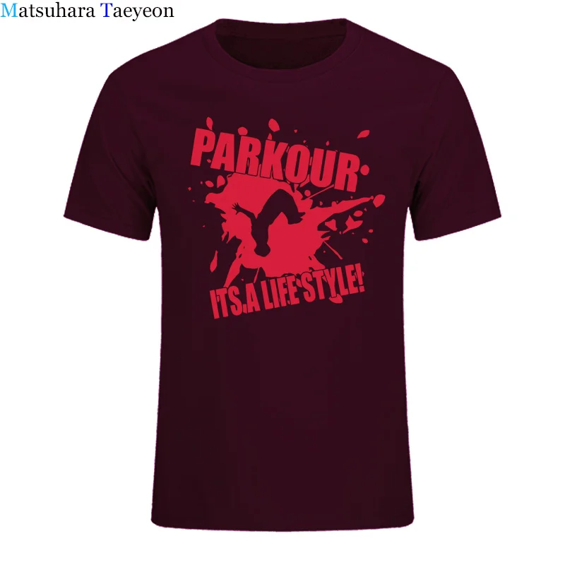 Мужская футболка с круглым вырезом Parkour Its A Повседневная хлопковая короткими