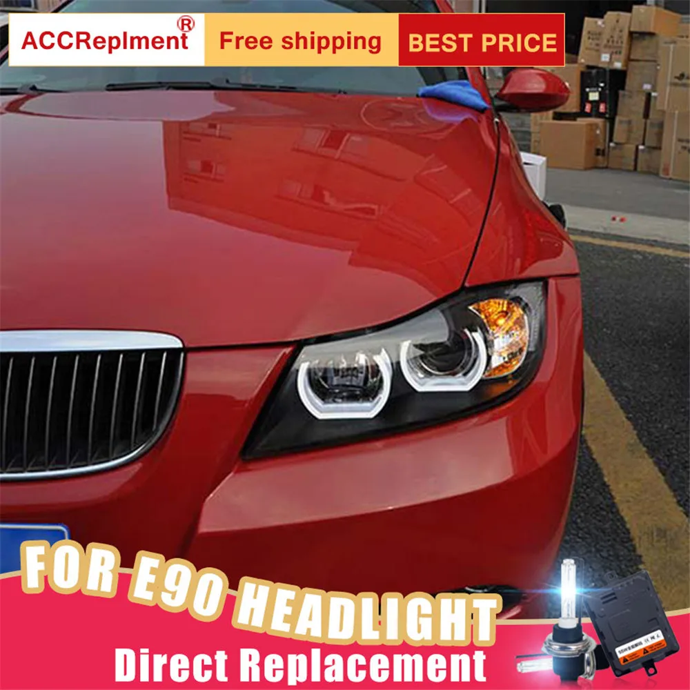 2 шт. светодиодный фары для BMW E90 2005 2015 Автомобильные ангельские глазки комплект