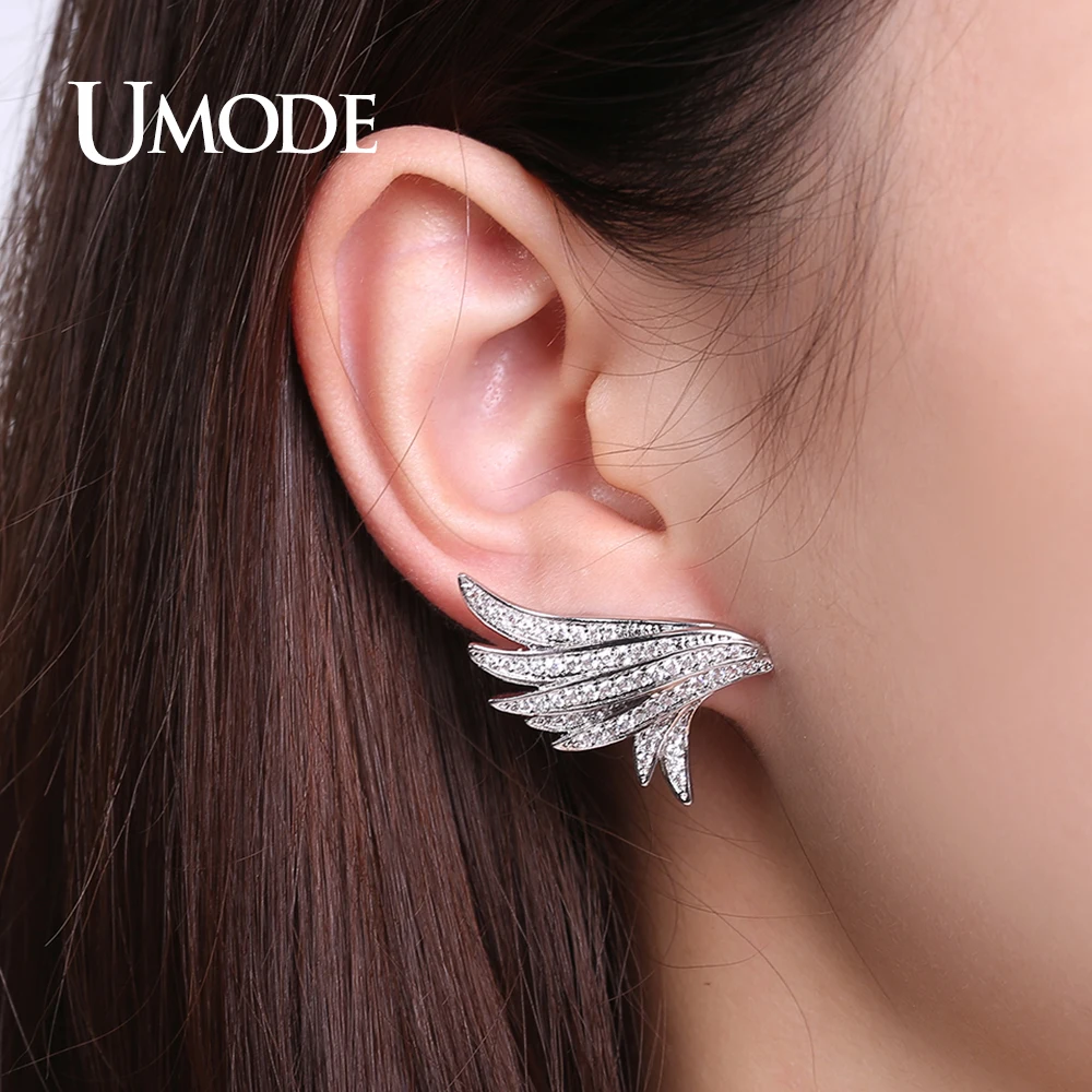 Женские серьги гвоздики с ангельскими крыльями и перьями|angel wing stud earrings|fashion
