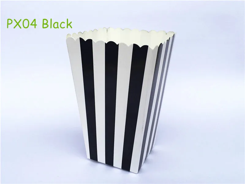 12 шт./упак. Красные Полосатые Бумажные Коробки для попкорна Pop Corn Favor Bags конфет еды