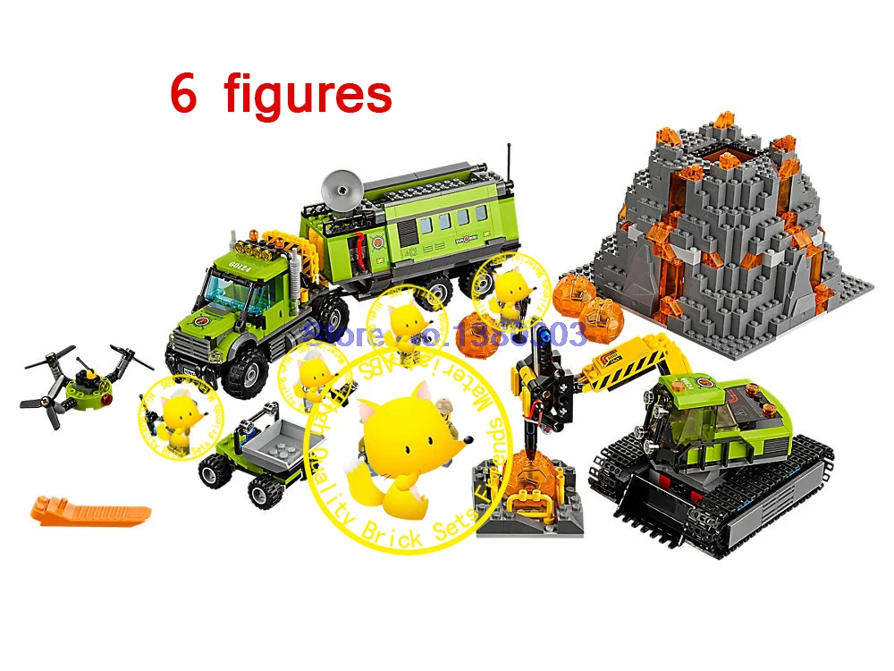 Бренд 02005 Technic City база разведки вулканов строительные блоки фигурки Модель