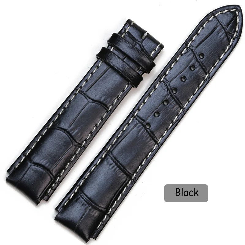 Pesno подходит для Rado Couple CLASSIC R30939125/R30554105 телячья кожа натуральная кожа ремешок для часов для мужчин и женщин аксессуары для часов - Цвет ремешка: Black with Bulge 16