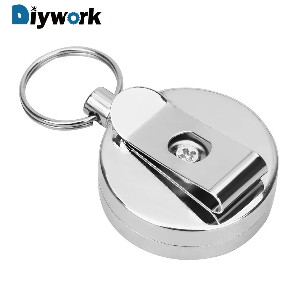 DIYWORK 60 см брелок для ключей с кольцом-клипсой Противоугонный брелок для ключей выдвижной металлический провод трос