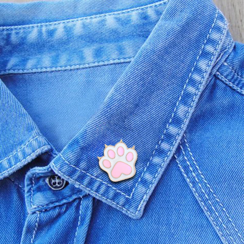 Модная Милая брошь в виде кошачьей лапы собаки животного ювелирное изделие для