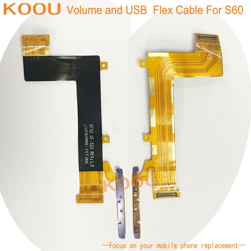 Объем и USB гибкий кабель для Caterpillar Cat S60 мобильные телефоны, аксессуары для Caterpillar Cat S60 громкости и USB кнопки 1 шт