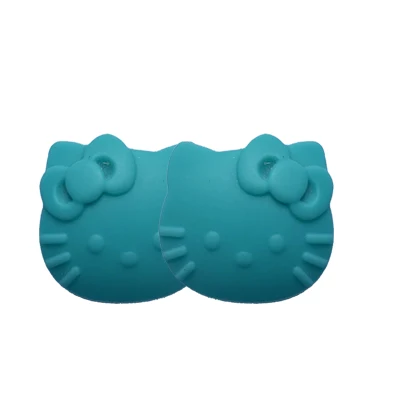 aqua 10 шт., силиконовые мини-бусины hello kitty, пищевого качества, силиконовые бусины-прорезыватели, милые DIY, прорезыватели для зубов, ожерелье для кормления, Детские бусины-прорезыватели - Цвет: aqua