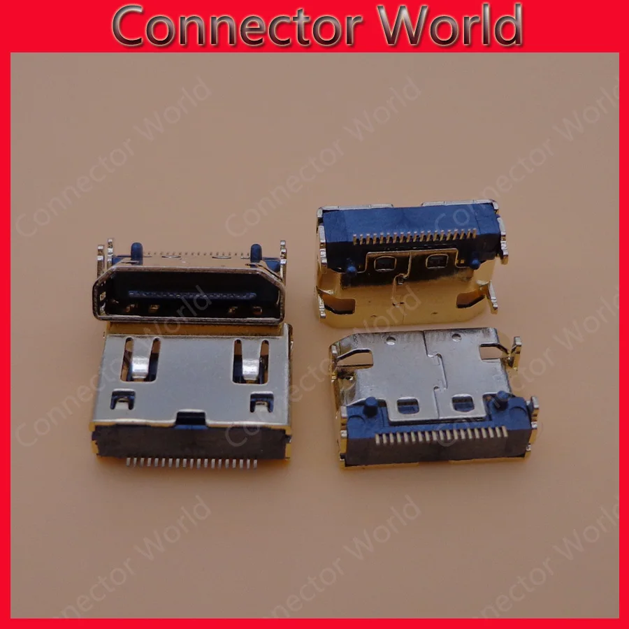10 200 шт./лот Gold plationg MINI 19P HDMI совместимый разъем Джек 19 контактный 4DIP Тип usb зарядный