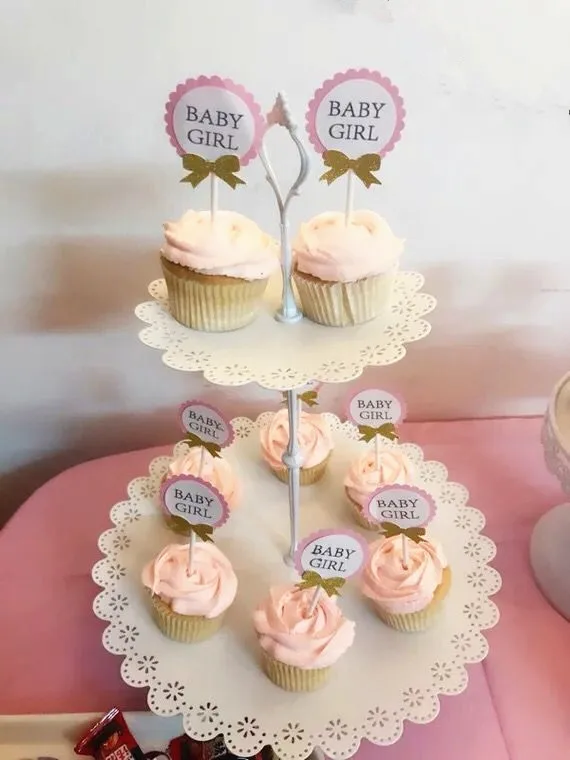 Лидер продаж золотые банты топпер для торта маленьких девочек и мальчиков