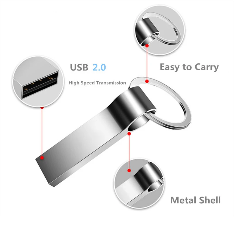 Высокоскоростная металлическая ручка USB накопитель 16 ГБ 32 64 Гб 128 флеш 8 Флешка