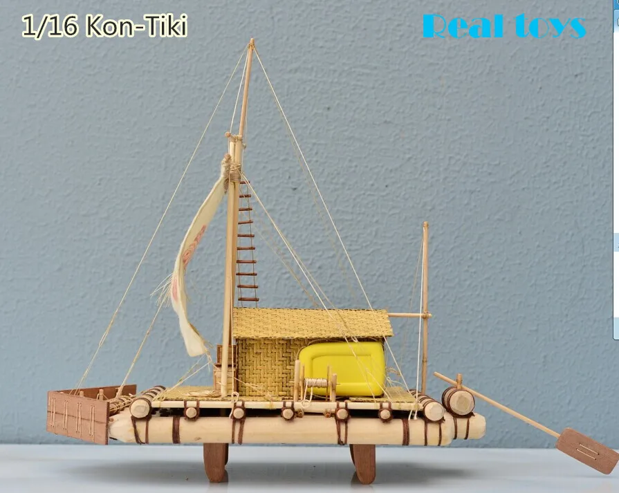 RealTS классический деревянный парусник в сборе Набор 1/16 KON tiki Helios плот деревянная лодка комплект