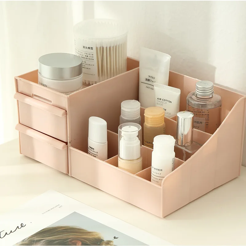 Plastic Storage Box Makeup Drawers Organizer Jewelry Container Make up Case Cosmetic Office Boxes Up | Дом и сад