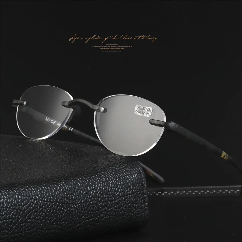 2018 очки для чтения мужчин и женщин без оправы ультра легкие круглые с коробкой