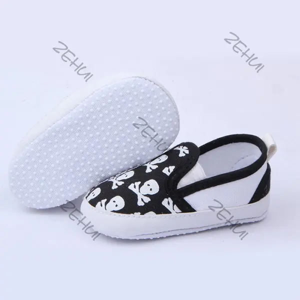 

New Kids Baby Boy Girl Toddler Shoes Skull Soft Bottom Anti-Slip Prewalker Shoes