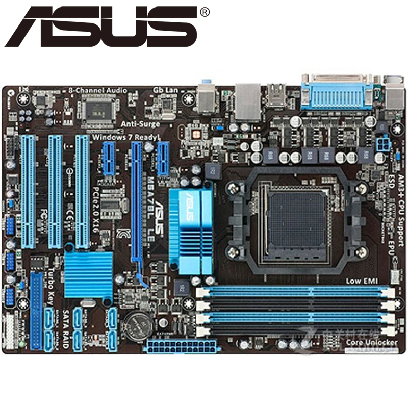 

Asus M5A78L LE Desktop Motherboard 760G Socket AM3 AM3+ DDR3 16G For FXPhenom II Athlon II Sempron 100 Original Used Mainboard
