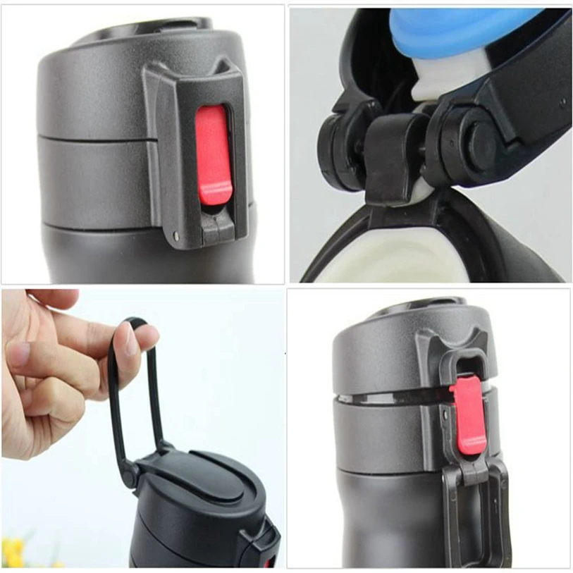 Бутылка для воды из нержавеющей стали велосипеда черный красный 500 мл|water bottle mtb|bike