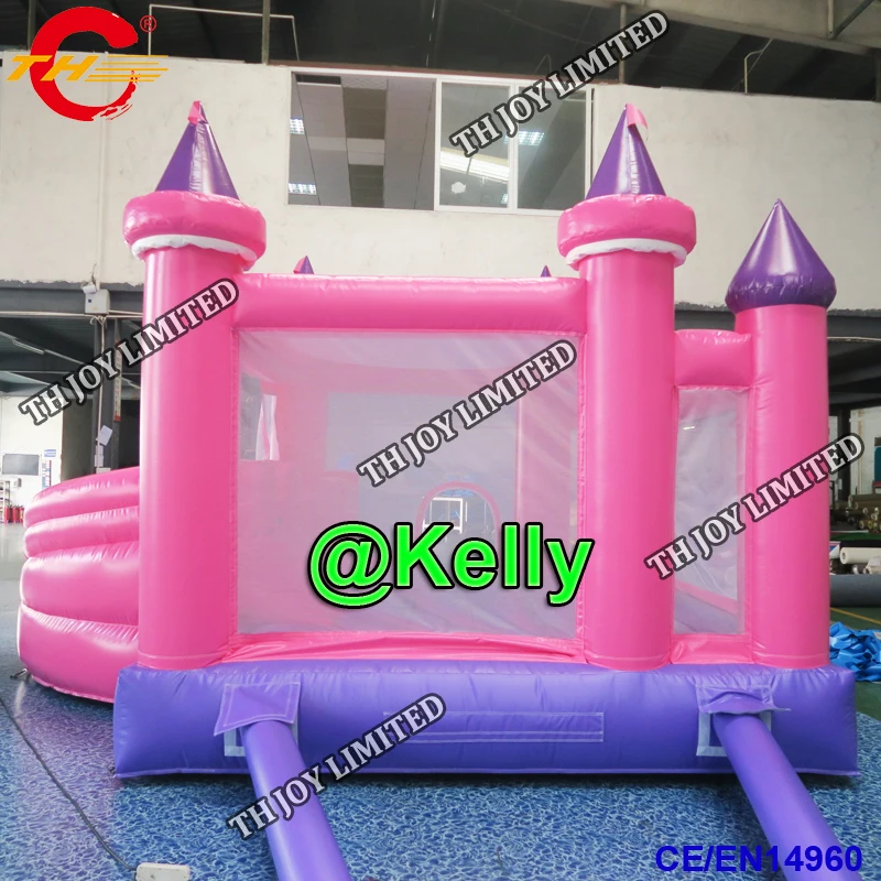 free door shipping pink inflatable bouncy castle with slide for sale bounce house jumping | Игрушки и хобби