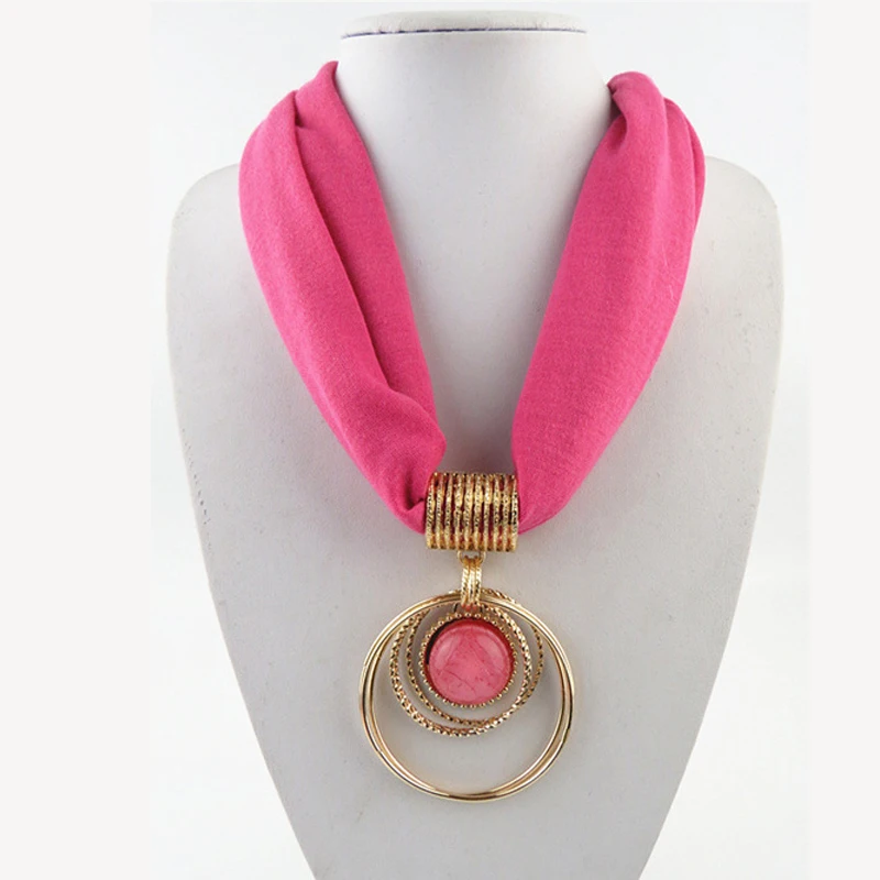 Женский шарф-Кольцо из полиэстера с плетением в этническом стиле |