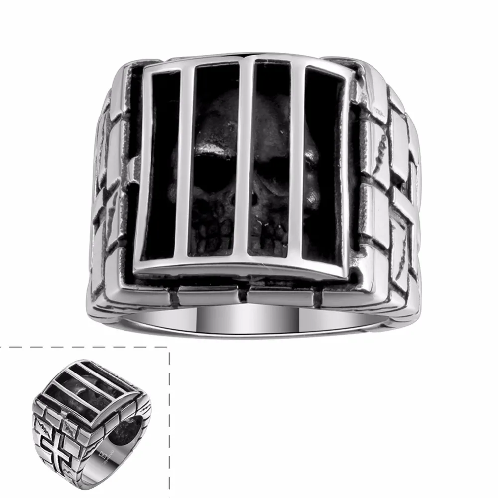 Череп за окна просмотра вы rv043 # Размер 8 11 316L стали классические кольца|classic ring|ring