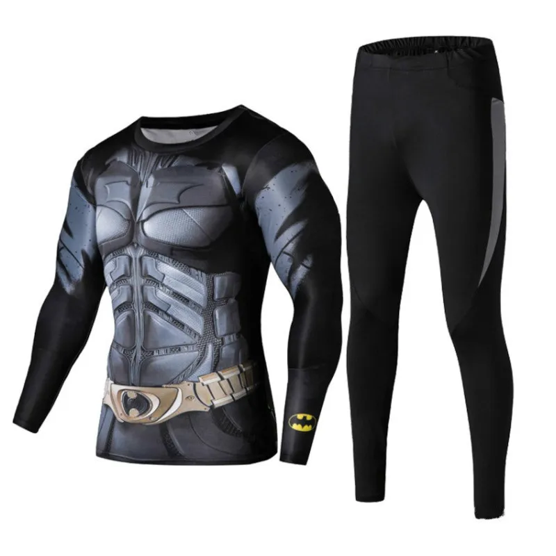 Фитнес сжатия наборы Для мужчин зимний солдат быстросохнущая спортивный костюм