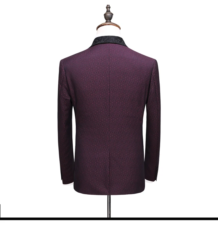 Плюс размер 5xl 3 шт костюмы для мужчин slim fit бренд мужской винно-красный свадебный костюм свадебный смокинг