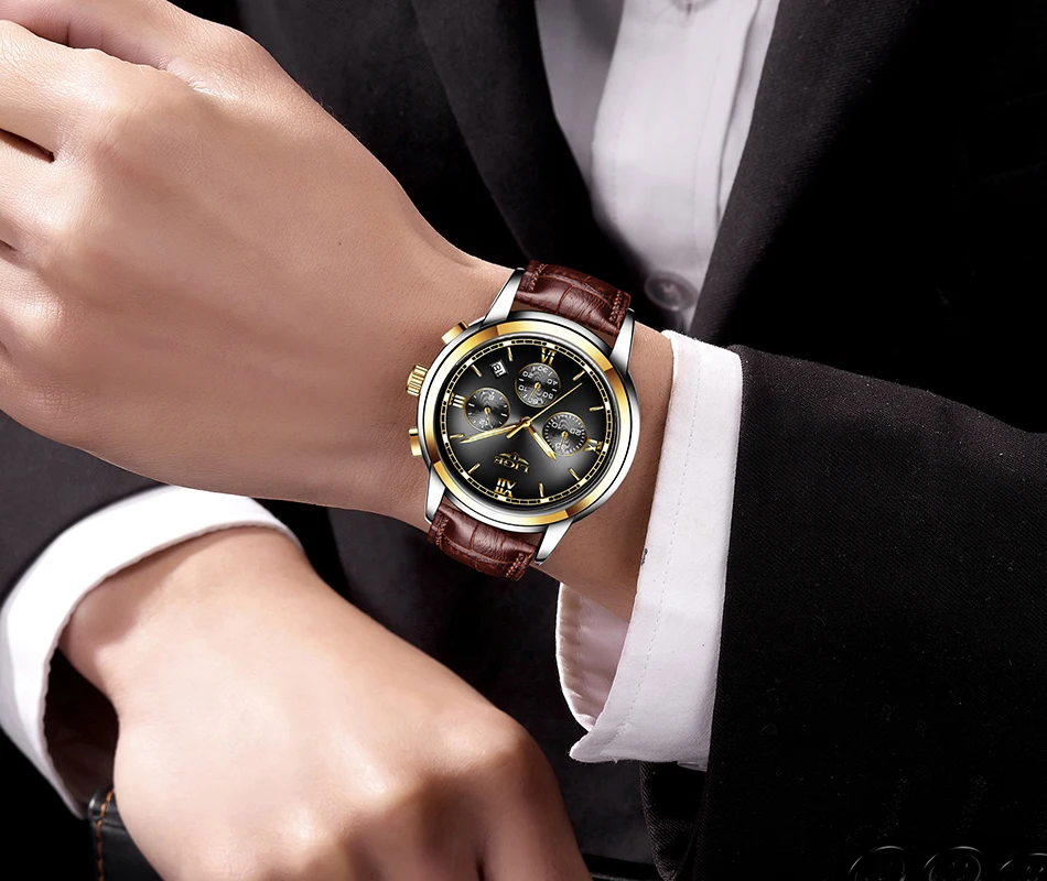Мужские часы Montre Homme, люксовый бренд, LIGE, хронограф, мужские спортивные часы, водонепроницаемые, полностью стальные, кварцевые, мужские часы, Relogio Masculino