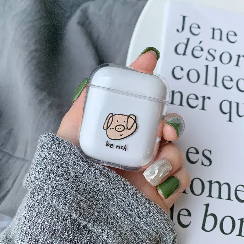 Милый чехол для Apple AirPods беспроводной Bluetooth наушники защитный жесткий Airpods