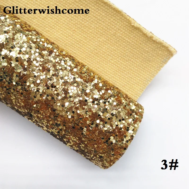 3 Glitterwishcome 21X29 см А4 Размер синтетическая кожа, Цвет Соответствующие подложке, толстый блеск кожа винил для луков, GM029A - Цвет: 3