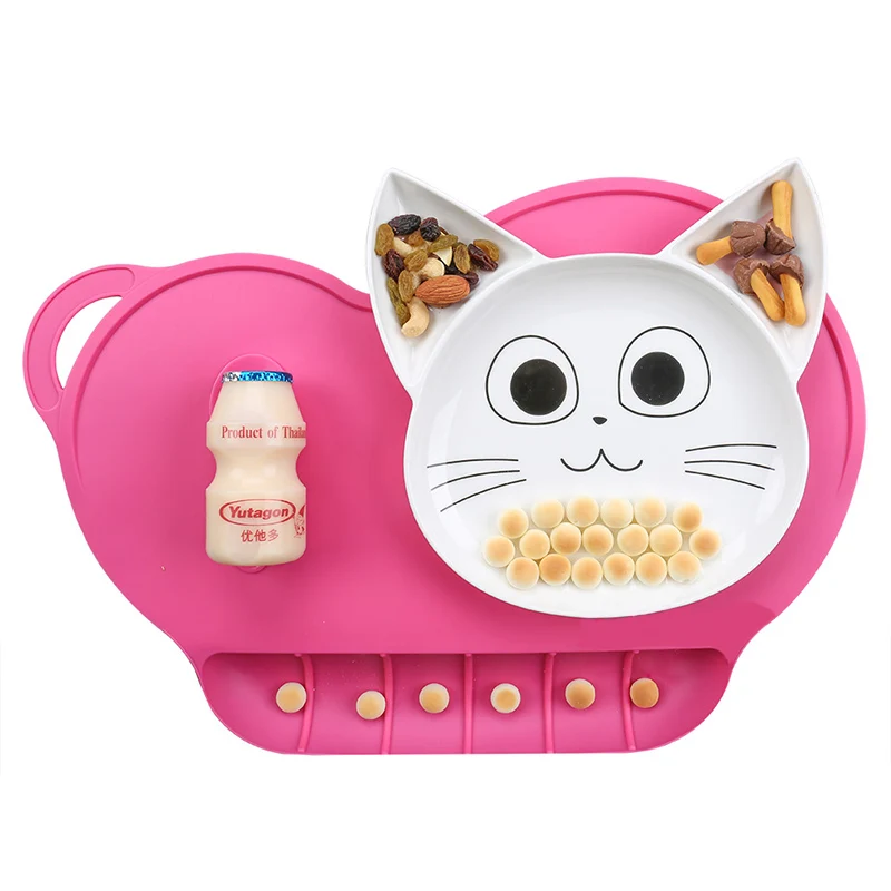 Детская силиконовая тарелка нескользящая посуда миска водонепроницаемая