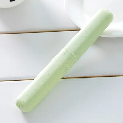 green Аксессуары зубная щетка для путешествий, крышка для трубки, крышка, модная Пластиковая Ручка Чемодана для багажа, переносная упаковка, Органайзер - Цвет: green