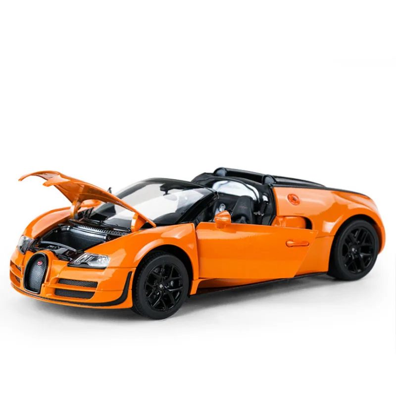 1:18 Модель автомобиля игрушки Bugatti Veyron 16,4 Grand Sport Vitesse литая под давлением гоночная модель автомобиля оригинальная коробка для детей рождественские подарки