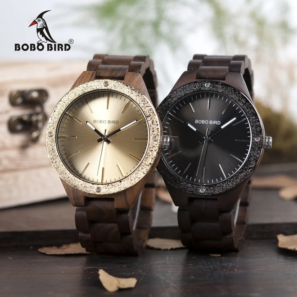 Часы BOBO BIRD мужские кварцевые деревянные наручные часы лучший бренд Роскошные в