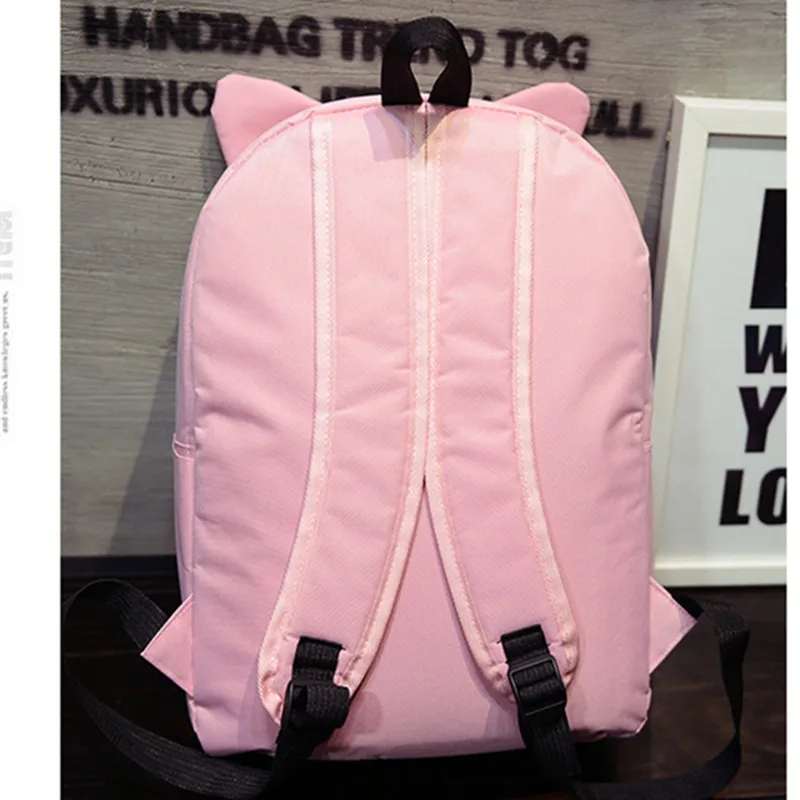 Рюкзак в стиле Харадзюку парусиновый рюкзак с милым котенком сумка на плечо