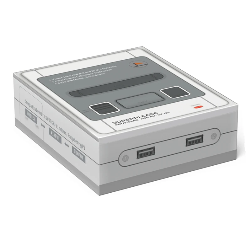 Чехол Retroflag SUPERPi NESPi с подарочным USB игровым контроллером для Raspberry Pi 3 Model B/3B + |