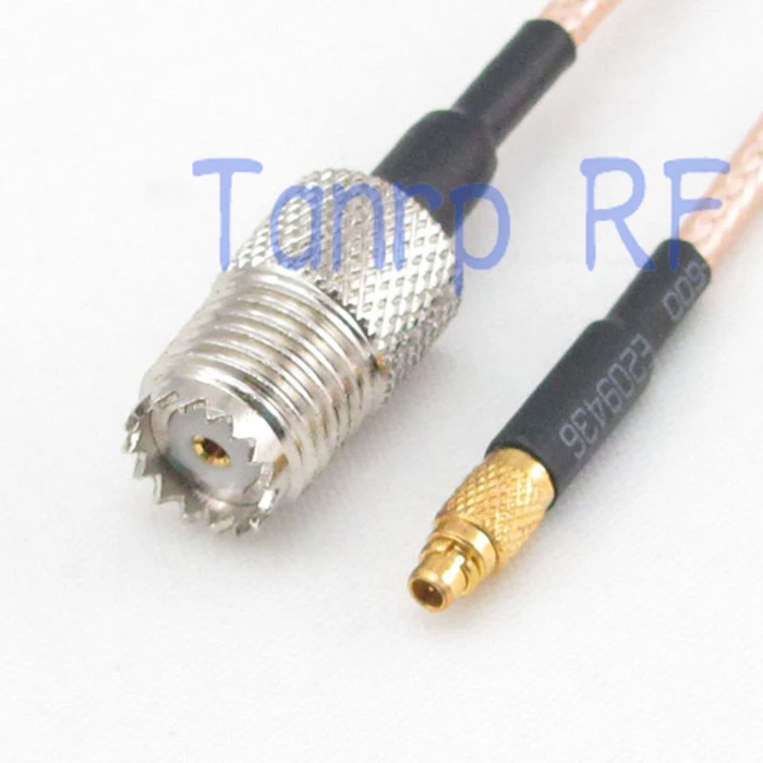 6in MMCX штепсельная Вилка для mini UHF female SO239 jack RF разъем адаптера 15 см коаксиальный