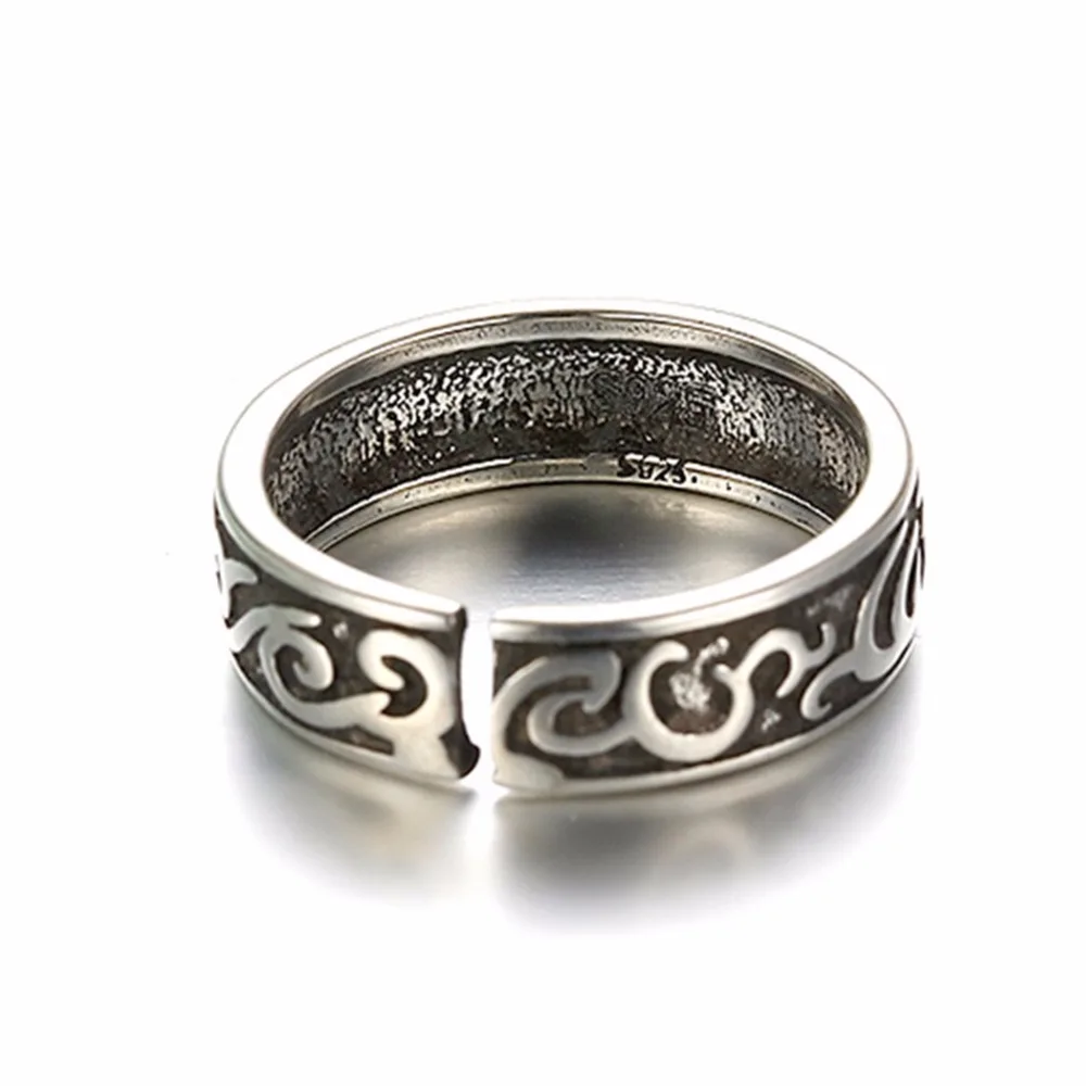 Kinitial ретро цветочные кольца ювелирные изделия модельер открытие кольцо Круглый