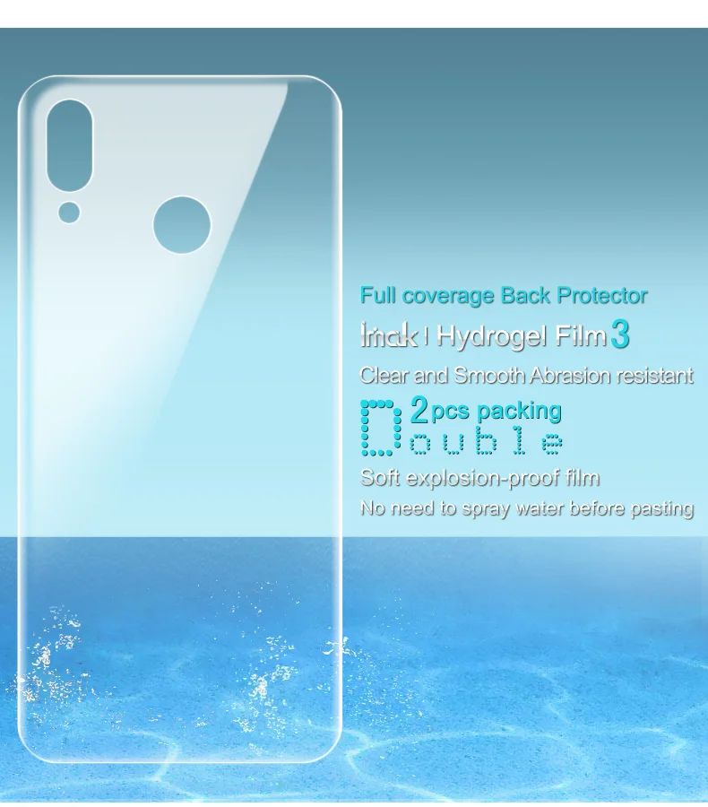 Гидрогелевая пленка imak 3 III для Huawei Nova 4 задняя Передняя защитная прозрачная
