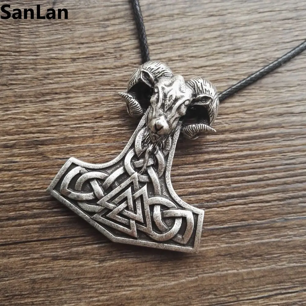 12 шт викинга козы ювелирных изделий THORS Молот Подвеска колье Тор Mjolnir Norse SanLan|thor