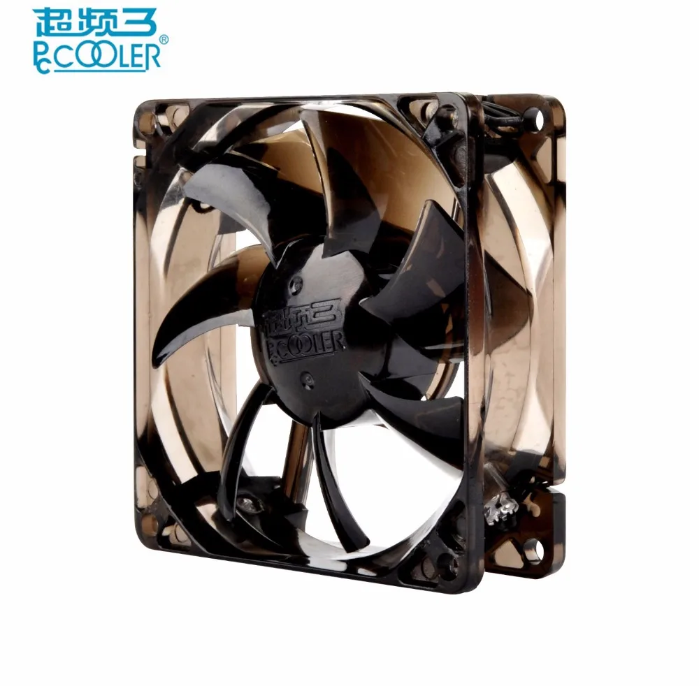 PCcooler F86B светодиодный чехол для компьютера вентилятор 80 мм ПК шасси вентилятор тихий Съемный и моющийся 8 см вентилятор охлаждения 8025 Вентилятор компьютера