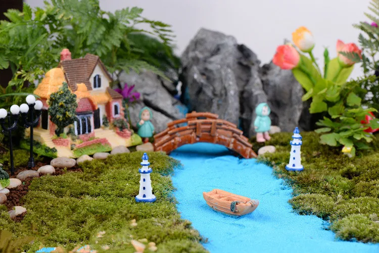 2 шт./лот Декор фигурки маяка металлический ремесленный световой маяк сигнальный