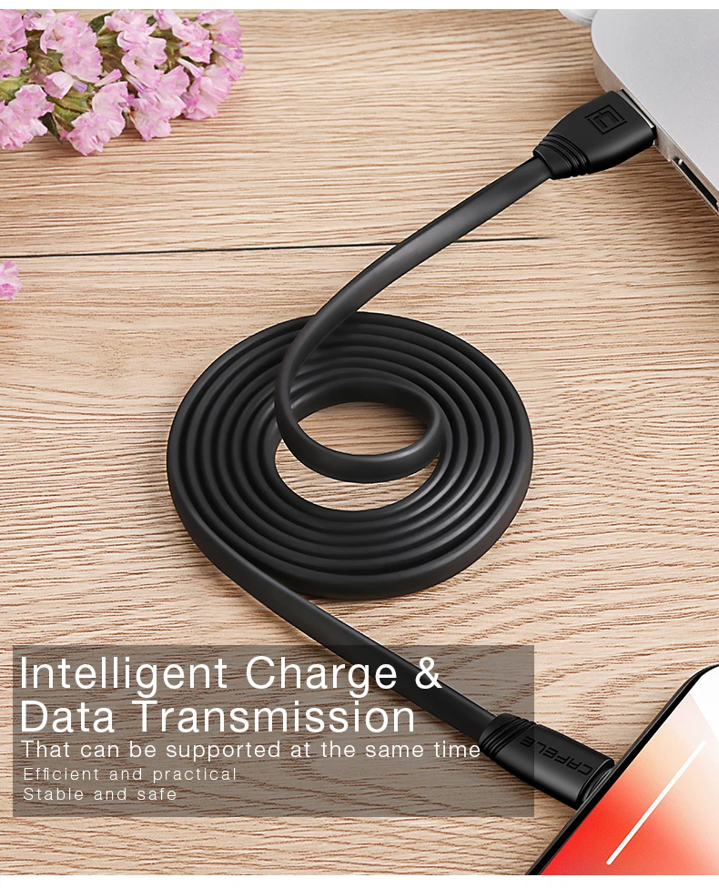 CAFELE Тип C USB Дата-кабель для samsung huawei Xiaomi TPE кабель для зарядки Прочный USB кабель синхронизации данных 5В 2.1A 50 см 120 см