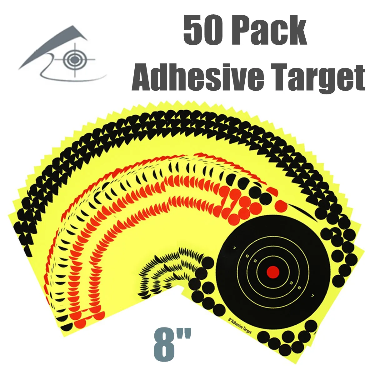 8 &quot/20 см 50 шт. клейкая бумага для мишени набор листов Bullseye splitterburst Sticky Splatter Shooting