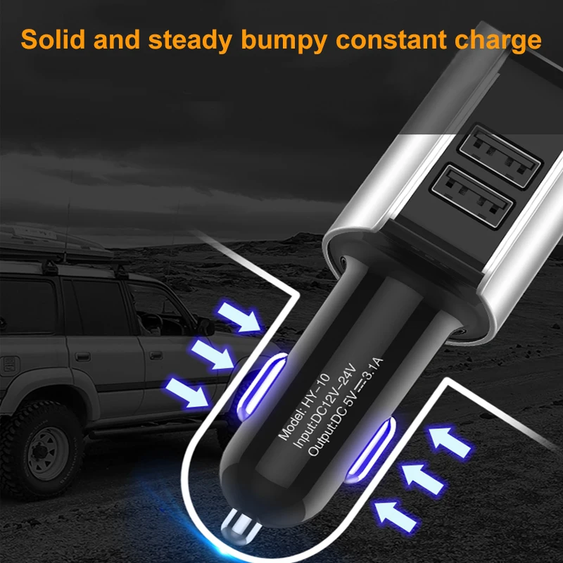 5V 3.1A 3 USB Автомобильное зарядное устройство порты прикуриватель разветвитель универсальный планшет мобильный телефон зарядное устройство для xiaomi samsung iphone 6