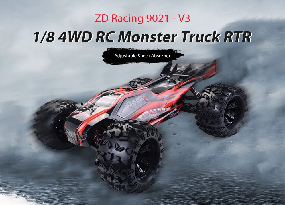 Профессиональный Класс Rc автомобиль 1/8 бесщеточный 4wd гоночный автомобиль внедорожник Monster RTR регулируемый амортизатор газа режим zd Racing 9021-v3