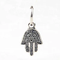 authentic 925 sterling silver charm big palm crystal pendant beads for original pandora charm bracelets bangles jewelry